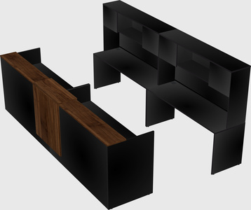 Shared u-shaped reception desks