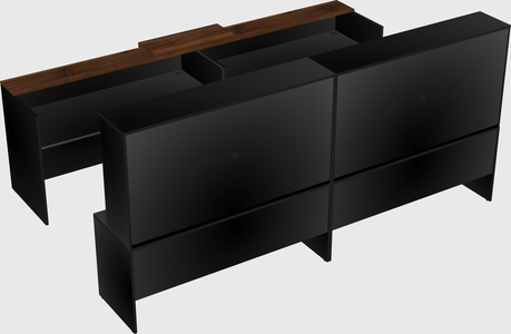 Shared u-shaped reception desks