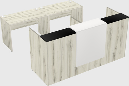 Shared u-shaped reception desks
