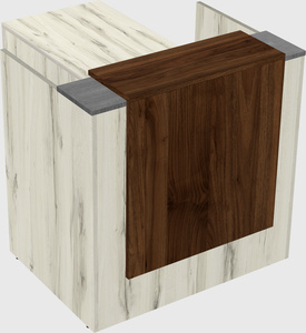 L-shaped modular reception