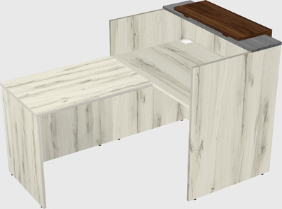 L-shaped modular reception
