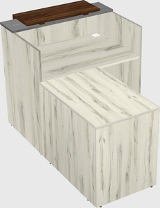 L-shaped modular reception
