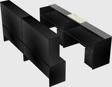 Shared u-shaped reception desks