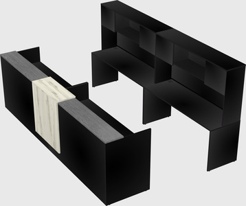 Shared u-shaped reception desks