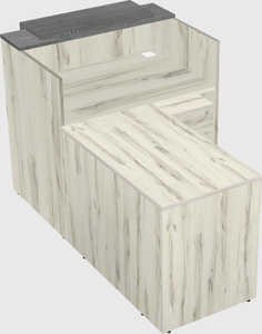 L-shaped modular reception