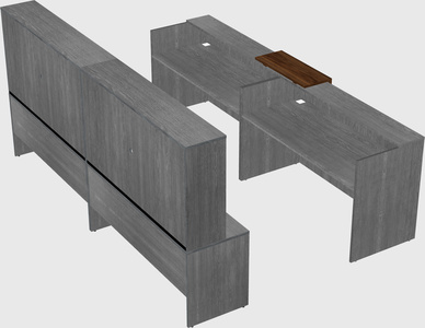 Shared u-shaped reception desks