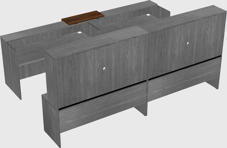 Shared u-shaped reception desks