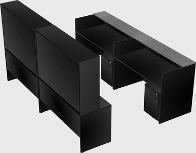 Shared u-shaped reception desks