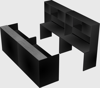 Shared u-shaped reception desks