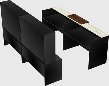 Shared u-shaped reception desks
