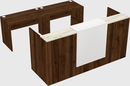 Shared u-shaped reception desks