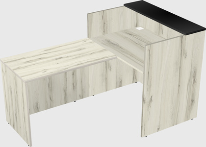 L-shaped modular reception