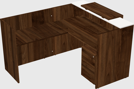 L-shaped modular reception