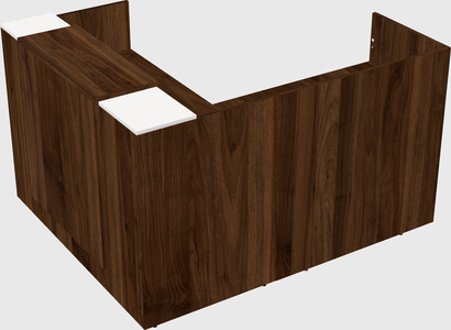 L-shaped modular reception