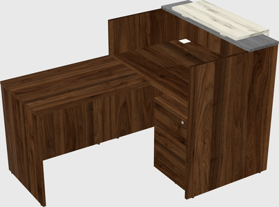 L-shaped modular reception