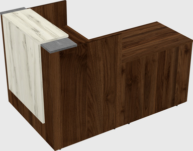 L-shaped modular reception