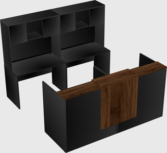 Shared u-shaped reception desks