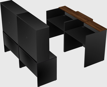 Shared u-shaped reception desks
