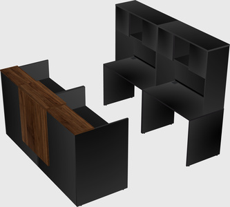 Shared u-shaped reception desks