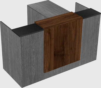 L-shaped modular reception