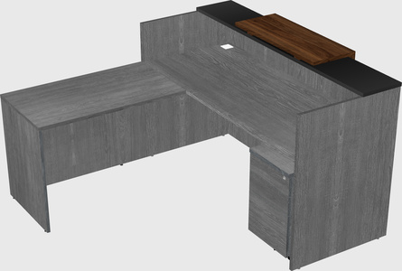 L-shaped modular reception