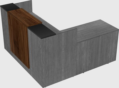 L-shaped modular reception