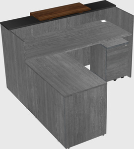 L-shaped modular reception