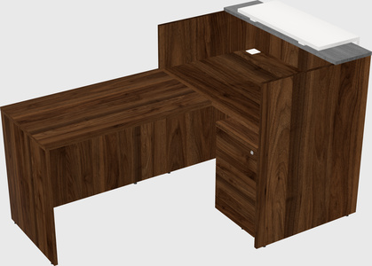 L-shaped modular reception