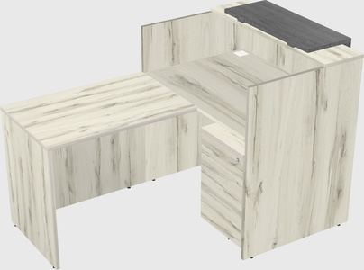 L-shaped modular reception