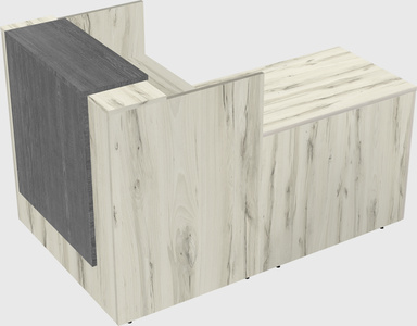 L-shaped modular reception