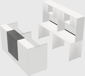 Shared u-shaped reception desks
