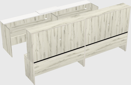 Shared u-shaped reception desks