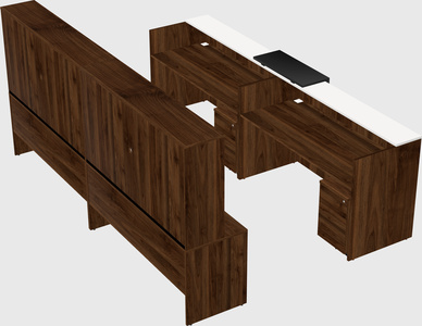 Shared u-shaped reception desks
