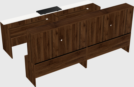 Shared u-shaped reception desks