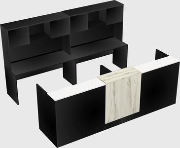 Shared u-shaped reception desks