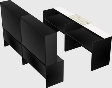 Shared u-shaped reception desks