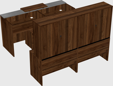 Shared u-shaped reception desks