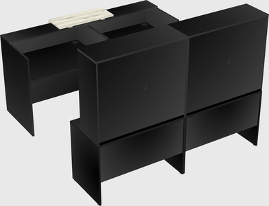 Shared u-shaped reception desks