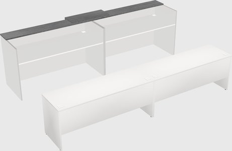 Shared u-shaped reception desks