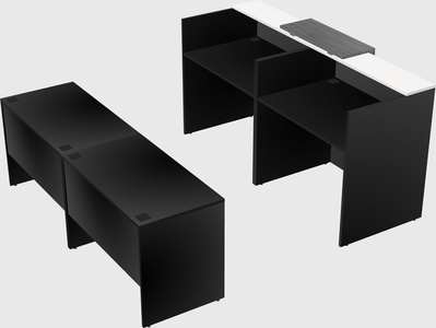 Shared u-shaped reception desks