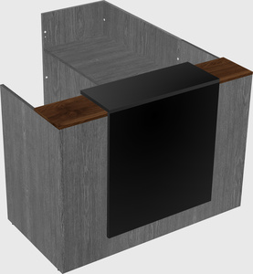 L-shaped modular reception