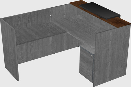 L-shaped modular reception