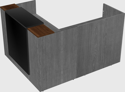 L-shaped modular reception