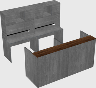 Shared u-shaped reception desks