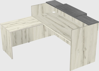 L-shaped modular reception