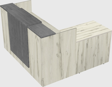 L-shaped modular reception