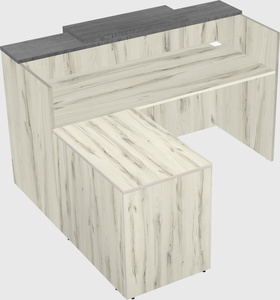 L-shaped modular reception
