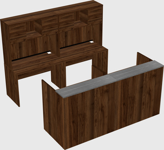 Shared u-shaped reception desks
