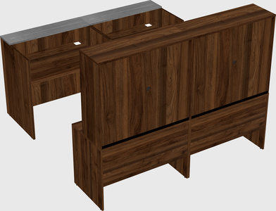 Shared u-shaped reception desks
