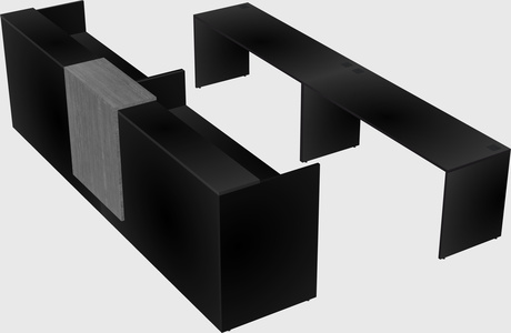 Shared u-shaped reception desks